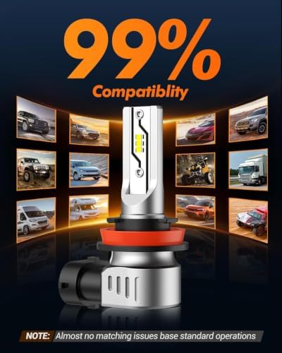 SEALIGHT H13 H10 LED Bulbs Combo, 42000LM 6500K Plug & Play, 1:1 Mini Fan Cooling IP68 – 4 PACK