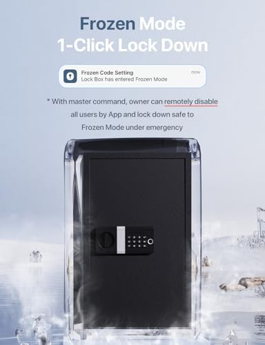 FORFEND Smart Money Safe App Alarm | Kidnap Alarm, Tamper Proof, Voice Command Depository Drop Safe Box Anti-Pry| Multi-User Cash Safe for Home Office