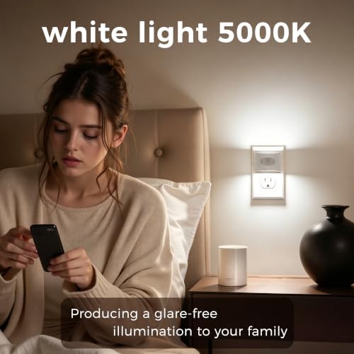 L LOHAS LED Motion Sensor Night Light, Night Lights Plug into Wall, 2 Pack