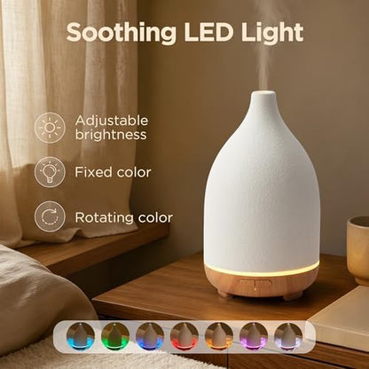 InnoGear 150ml Ceramic Essential Oil Diffuser, Diffusers for Home, Yellow