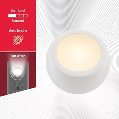 Energizer Plug in Night Light with Dusk to Dawn Sensor, 2 Pack