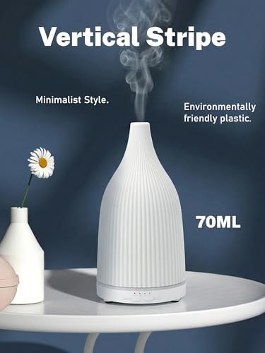 TTJ 70ml Ultrasonic Essential Oil Diffuser with LED Night Light