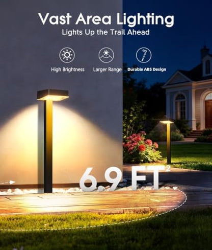 ELECLINK Solar Pathway Lights Outdoor, 12 Pack Garden Lights Solar Powered Path Light with Focused Beam Lens, 2 Light Modes Waterproof Outdoor Solar Light for Yard Driveway Walkway Landscape
