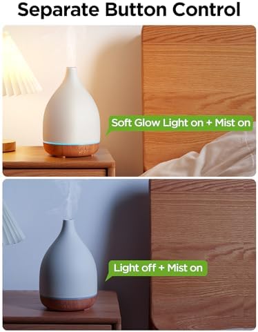 InnoGear 300ml Ceramic Essential Oil Diffuser, Diffusers for Home, Yellow