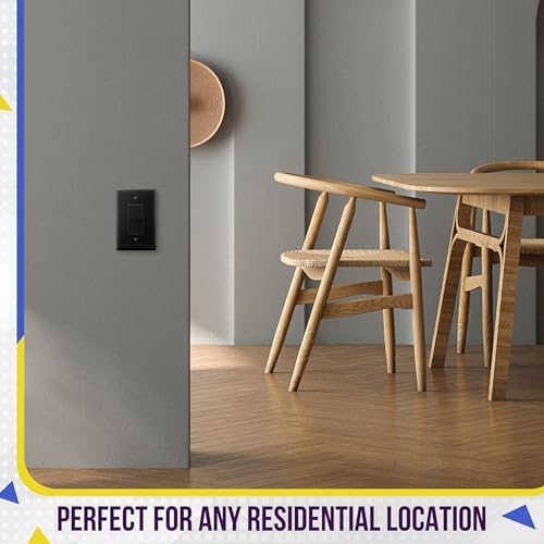 ENERLITES 1-Gang Black Oversize Decorator Switch Outlet Wall Plate, 10 Pack