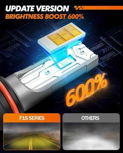SEALIGHT 9006 LED Fog Light Bulbs, 12000LM 24W Strong Penetration 9006 HB4 LED Fog Lights, 6500k Cool White 5530 CSP Chips, IP68 Waterproof Plug and Play, Pack of 2