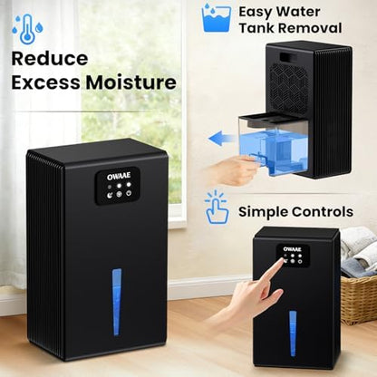 Dehumidifier for Home with Auto Shutoff Sleep Mode, 1000 Sq Ft