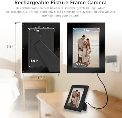 HD 1080P Hidden Spy Security Camera Picture Frame, No WiFi Needed