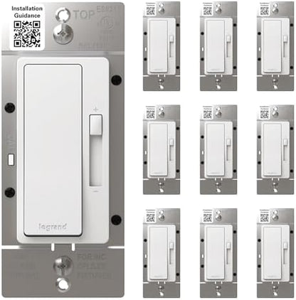 Legrand Radiant 150W LED Dimmer Light Switch 3-Way Rocker White 10 Pack