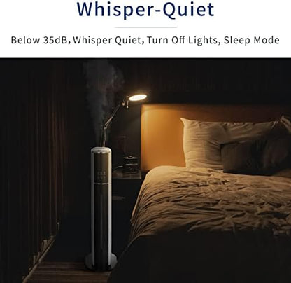 9L / 2.38 Gal Ultrasonic Cool Mist Humidifier for Large Rooms, Top Fill Bedroom Humidifier for Baby & Adults, Smart App & Remote Control, Up to 60H Runtime, Quiet Air Humidifier for Home