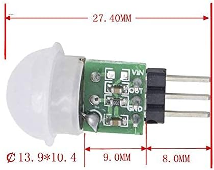 HC-SR312 AM312 Mini PIR Human Body Motion Sensor Module Pyroelectric Infrared IR Distance Detector for Arduino (Pack of 5)