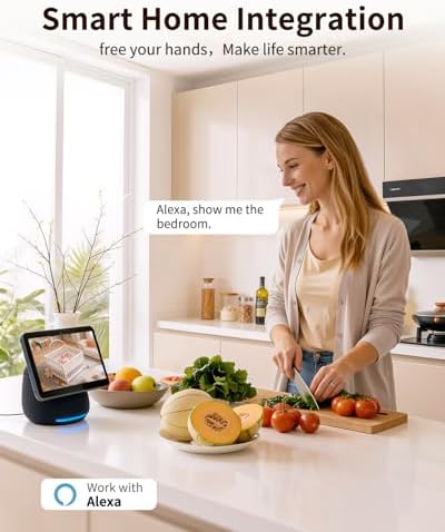 𝟐𝐊 Indoor Cameras for Home Security, Auto tracking,5G & 2.4G WiFi Security Camera for Baby Pet Dog Cat Nanny,AI Voice Output,Instant Alert,Night Vision,24/7 Local Recording, IP65, Work with Alexa,2P