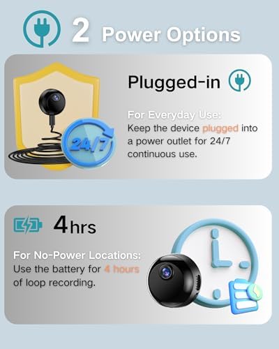 1080P HD WiFi Camera Wireless Nanny Cam 24/7 Remote Viewing Pet Kids