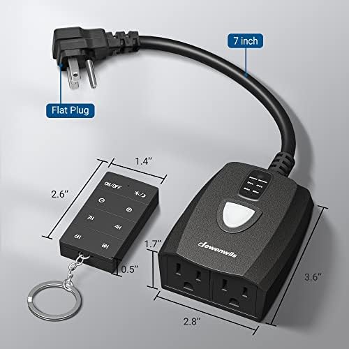 DEWENWILS Dusk to Dawn Outdoor Dimmer with Timer for Patio Lights