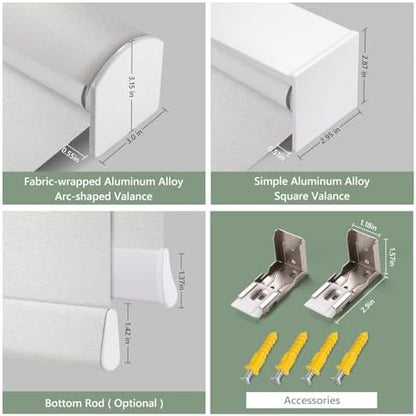ZSHINE Motorized Blackout Roller Shades Remote Control Rechargeable(82141F)