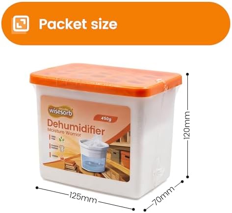 Wisesorb 6 Packs 450g Moisture Absorbers, Dehumidifier with Fragrance Free & Portable Humidity Absorber Boxes for Bathroom (with Fragrance Free, 6x 16oz)