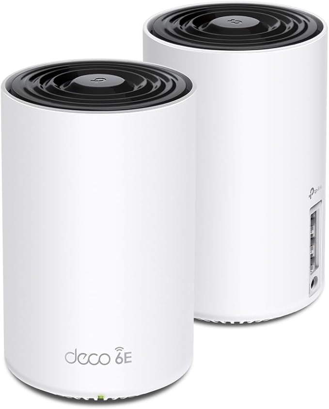 TP-Link Deco XE75 Pro AXE5400 Tri-Band WiFi 6E Mesh System - 2.5G WAN/LAN Port, Covers up to 5500 Sq.Ft, Replaces WiFi Router and Extender, AI-Driven Mesh, New 6GHz Band, 2-Pack