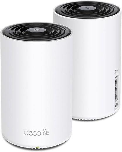 TP-Link Deco XE75 Pro AXE5400 Tri-Band WiFi 6E Mesh System - 2.5G WAN/LAN Port, Covers up to 5500 Sq.Ft, Replaces WiFi Router and Extender, AI-Driven Mesh, New 6GHz Band, 2-Pack