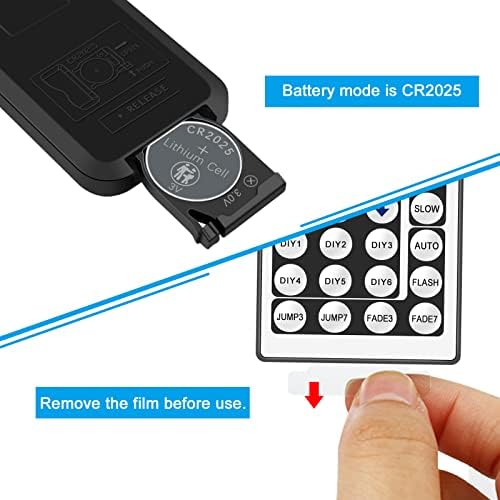 44 Key RGB LED Strip Light Remote Controller, Low Voltage LED IR Remote