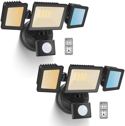 ALUSSO Motion Sensor Outdoor Lights with Remote 40W 4000LM Flood Light 120V