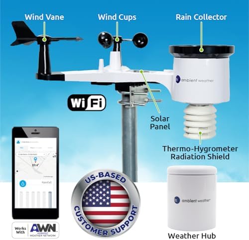 Ambient Weather WS-1553-IP Smart Wireless Weather Station with Remote Monitoring and Alerts