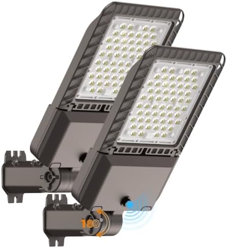 AIKVSXER 180W LED Parking Lot Light 45000LM Outdoor Street Lights 2 Pack