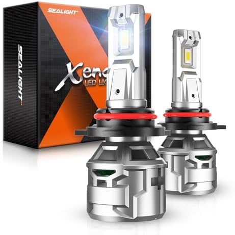 SEALIGHT 30000LM Brightness 9012 led Bulb, 6500K Non-Polarity 9012 Fog Light, 60000Hrs Long Lifespan with 15000RPM Cooling Fan, Plug and Play, IP68 Waterproof, Pack of 2