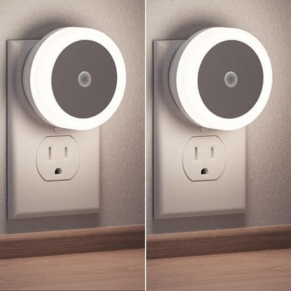 Briignite Night Lights Plug into Wall, [4Pack], Nightlights with Light Sensors, LED Night Light for Kids Room, Baby Night Light, Bathroom, Stair Lights, Hallway Light, Cool White