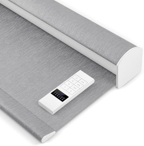 ZSHINE Motorized Blackout Roller Shades Remote Control Rechargeable(82164C)