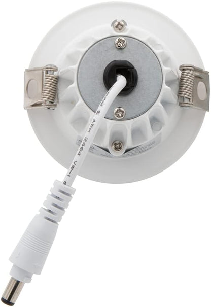 Maxxima 2 in. Ultra-Thin Recessed Anti-Glare LED Downlight - Canless IC Rated, 5 Color Temperature Selectable 2700K/3000K/3500K/4000K/5000K, Dimmable, Round White Trim, 90 CRI