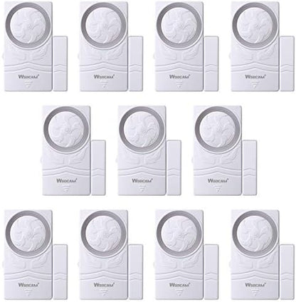WSDCAM Door and Window Alarm for Home Wireless Alarms Security System Magnetic Alarm Sensor Close Door Reminder Loud 110 dB, 4-in-1 Mode Window Alarms 10 Pack