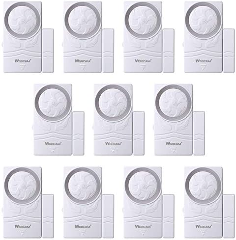 WSDCAM Door and Window Alarm for Home Wireless Alarms Security System Magnetic Alarm Sensor Close Door Reminder Loud 110 dB, 4-in-1 Mode Window Alarms 10 Pack