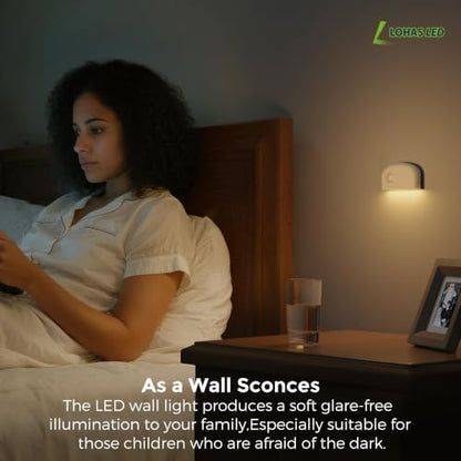 L LOHAS LED Motion Sensor Night Light, Rechargeable Step Light, 6 Pack