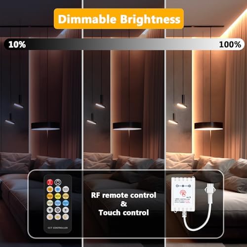 DAYBETTER Under Cabinet Lighting Kit,6 PCS 20 Inch Strip Lights with Remote