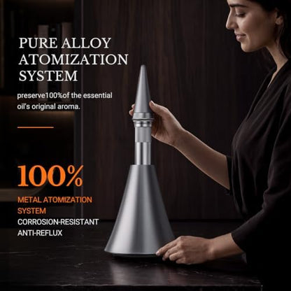 Waterless Essential Oil Diffuser，Bluetooth App Control for Large Rooms