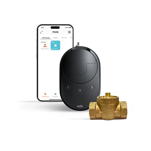EzloPlus Whole Home Leak Protection Kit | Includes 1 Smart Home Hub + 2 Water Leak Sensors + 1 ¾" Z-Wave Smart Water Shut-Off Valve