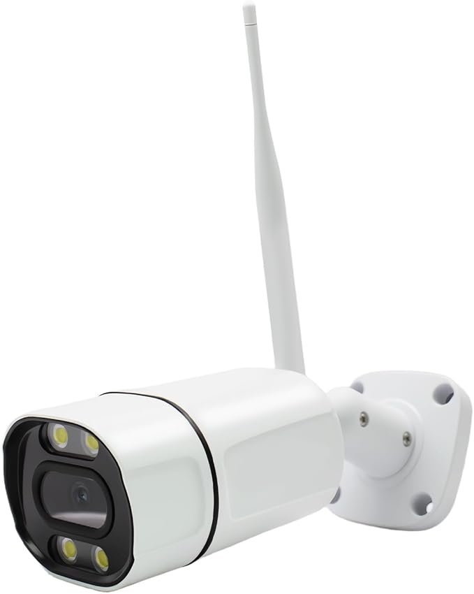 WiFi Bullet Camera with 3MP HD Resolution, Smart Color Night Vision, Two-Way Audio, Ai Motion Detection, Light and Siren Alerts, Cloud Storage Optional