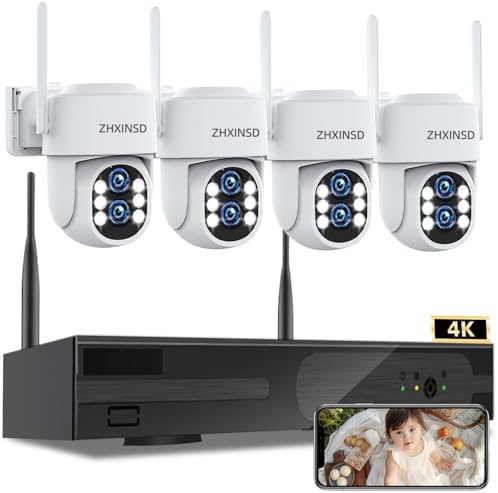 4PCS CCTV Security Camera System with 4K NVR