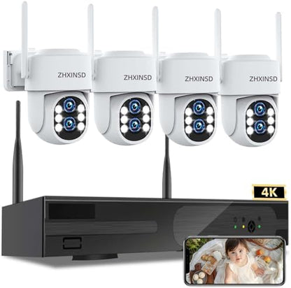 4PCS CCTV Security Camera System with 4K NVR