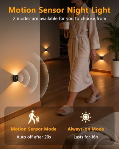 WILLED Rechargeable Motion Sensor Light Indoor, LED Night Lights 10 Pack