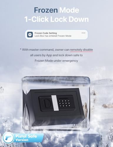 FORFEND Smart Home Safes | WiFi Safe Box App Unlock/Alarm | Voice Control, Kidnap SOS Alarm, Tamper Detect, Frozen Mode | Money Security Lockbox History Track | Digital Caja Fuerte Remote Live Monitor