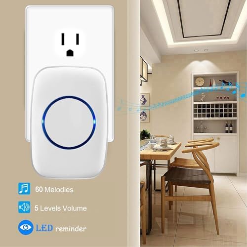 FullHouse Door Chime When Door Opens, Wireless Door Sensor Entry Alarm