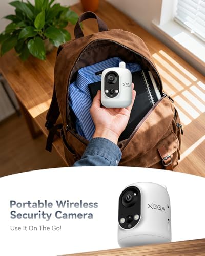 Xega 4G LTE Cellular Security Camera Indoor Wireless, 2K No WiFi Camera