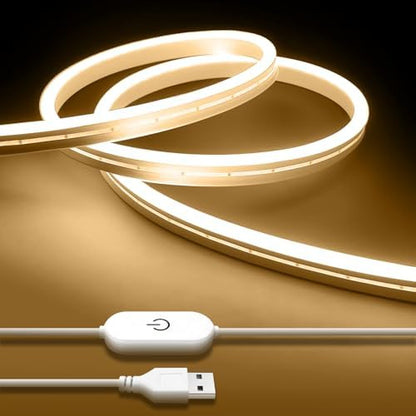iNextStation 6.56FT 5V USB LED Strip Lights Warm White Neon LED Rope Lights