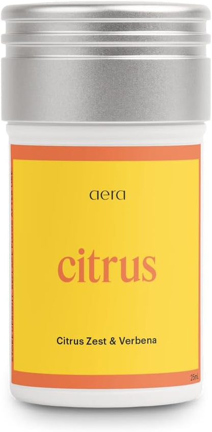 Aera Waterless Plug-in Essential Oil Diffuser for Large Rooms + Citrus Fragrance Capsule – Wi-Fi App & Alexa Control – Luxury Home Fragrance Scent Machine Starter Kit (Includes 1 Capsule)