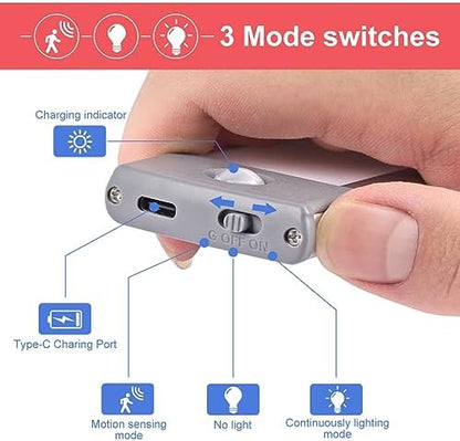 30-LED Motion Sensor Cabinet Light,Magnetic Motion Activated Under Counter Closet Lighting, Wireless USB Rechargeable Kitchen Cupboard Night Lights,Motion Activated Light Bar-2Pack