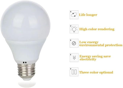 Wide Voltage Lights 5pcs LED Bulb Lamps E27 B22 110V 220V Light Bulb Smart IC Real Power 3W 5W 7W 9W Brightness LED Spotlight Household Bulbs (Color : E27 Natural Light, Wattage : 9w)
