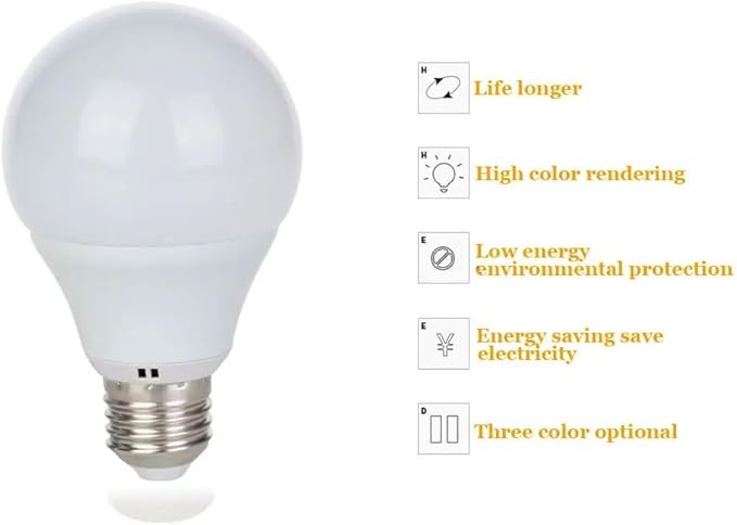 Wide Voltage Lights 5pcs LED Bulb Lamps E27 B22 110V 220V Light Bulb Smart IC Real Power 3W 5W 7W 9W Brightness LED Spotlight Household Bulbs (Color : B22 Warm White, Wattage : 5w)