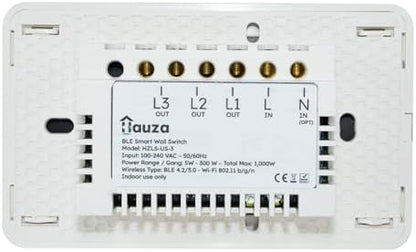 HAUZA Smart Light Switch Bluetooth (BLE), 3 Touch Buttons Panel