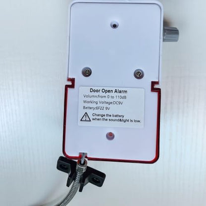 Multifunction Exit Door Alarm Helps Prevent Unauthorized Exits or Entries Through Emergency Door with 110db Siren, Battery Powered Door Contact Magnetic Sensor
